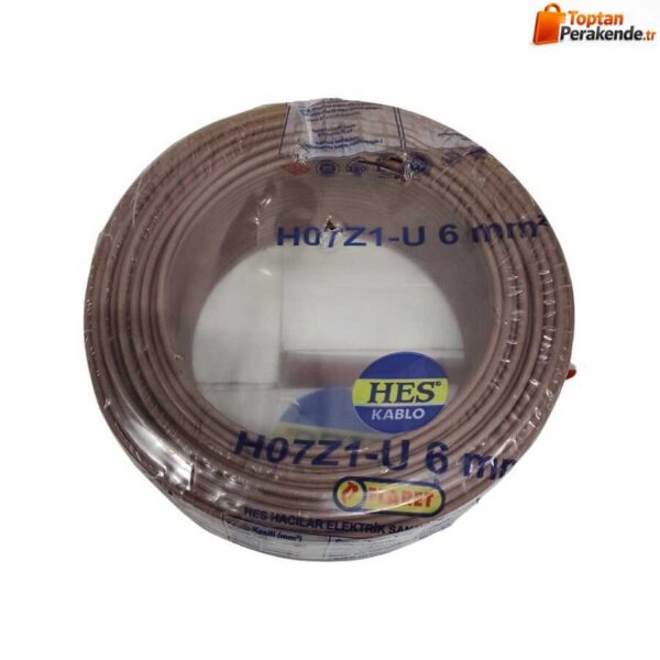Hes Nya Kablo 6 Mm Kahverengi (H07z1-U) Halojen Free